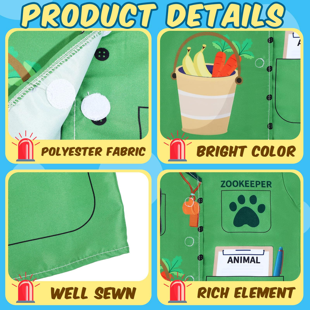 Jiuguva construction worker costume helps children explore building play safely.