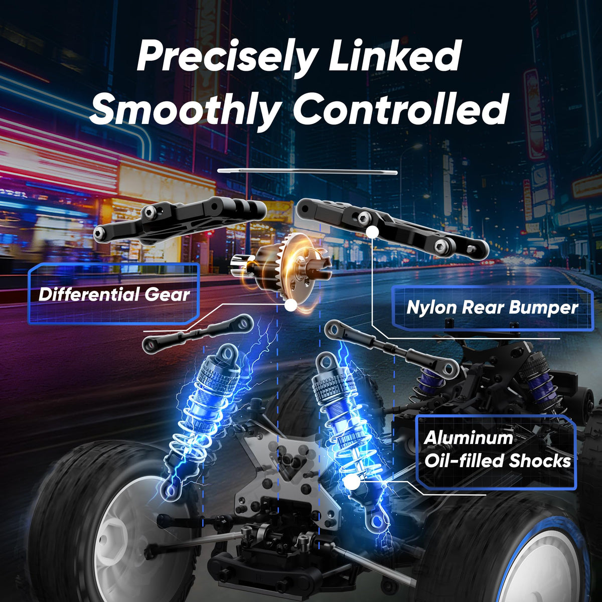JIUSI 1:12 brushless RC car battery charging setup with 25W fast charger.