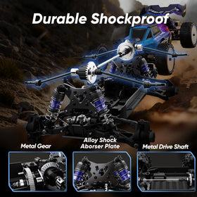 JIUSI 1:12 brushless RC car waterproof servo for reliable steering in rain.