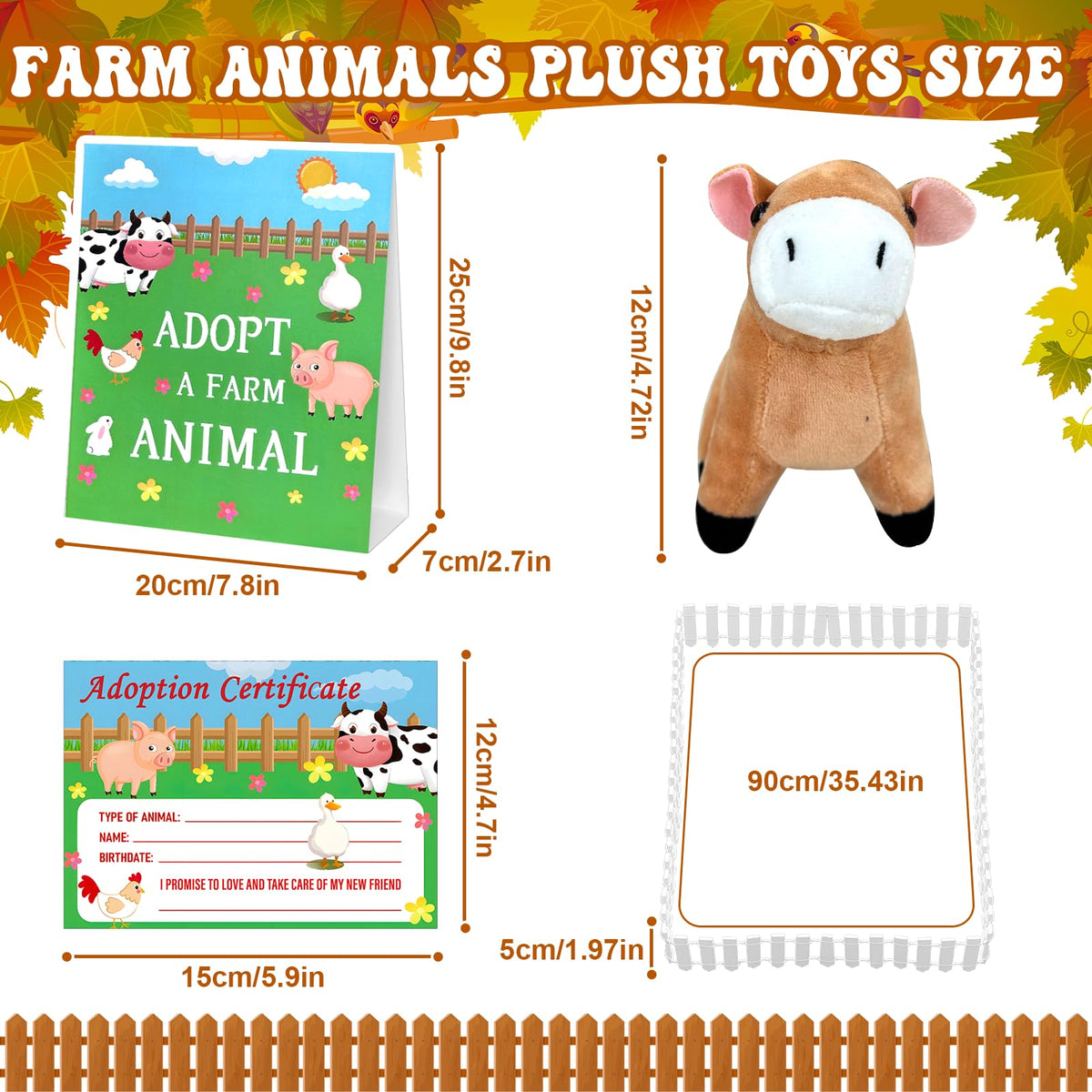 Jiytivity 20-mini stuffed farm animals add soft, cuddly accents to party favors