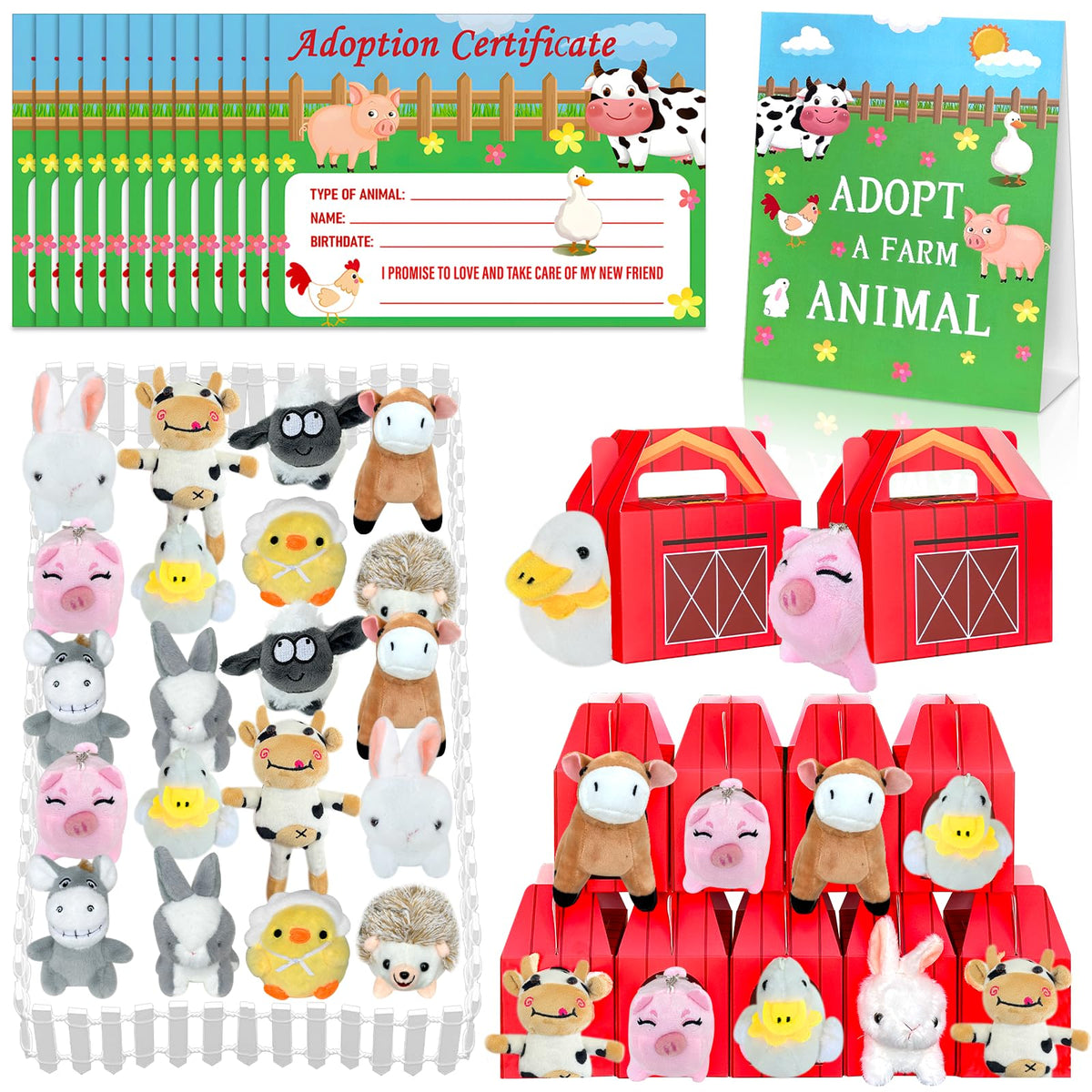 Jiytivity 63-pcs farm animal party favors for playful decor and gifts