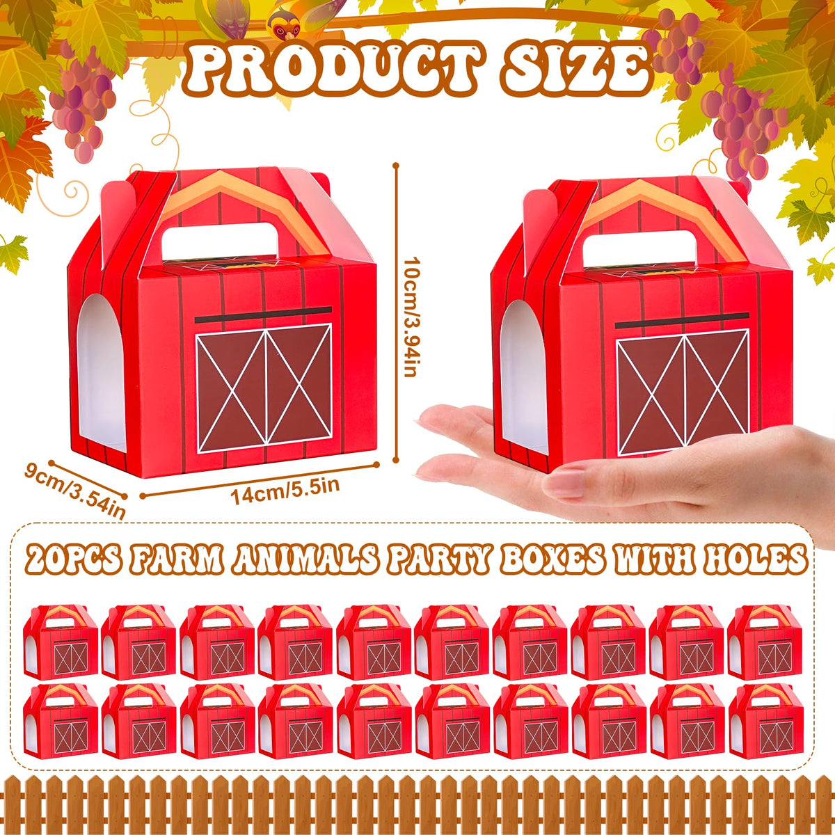 Jiytivity foldable farm boxes for stylish, compact party packaging