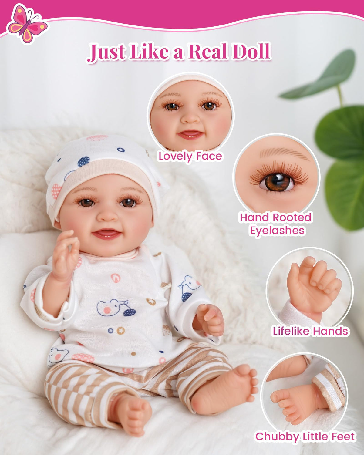 JIZHI doll outfits included for quick dress-up and role play