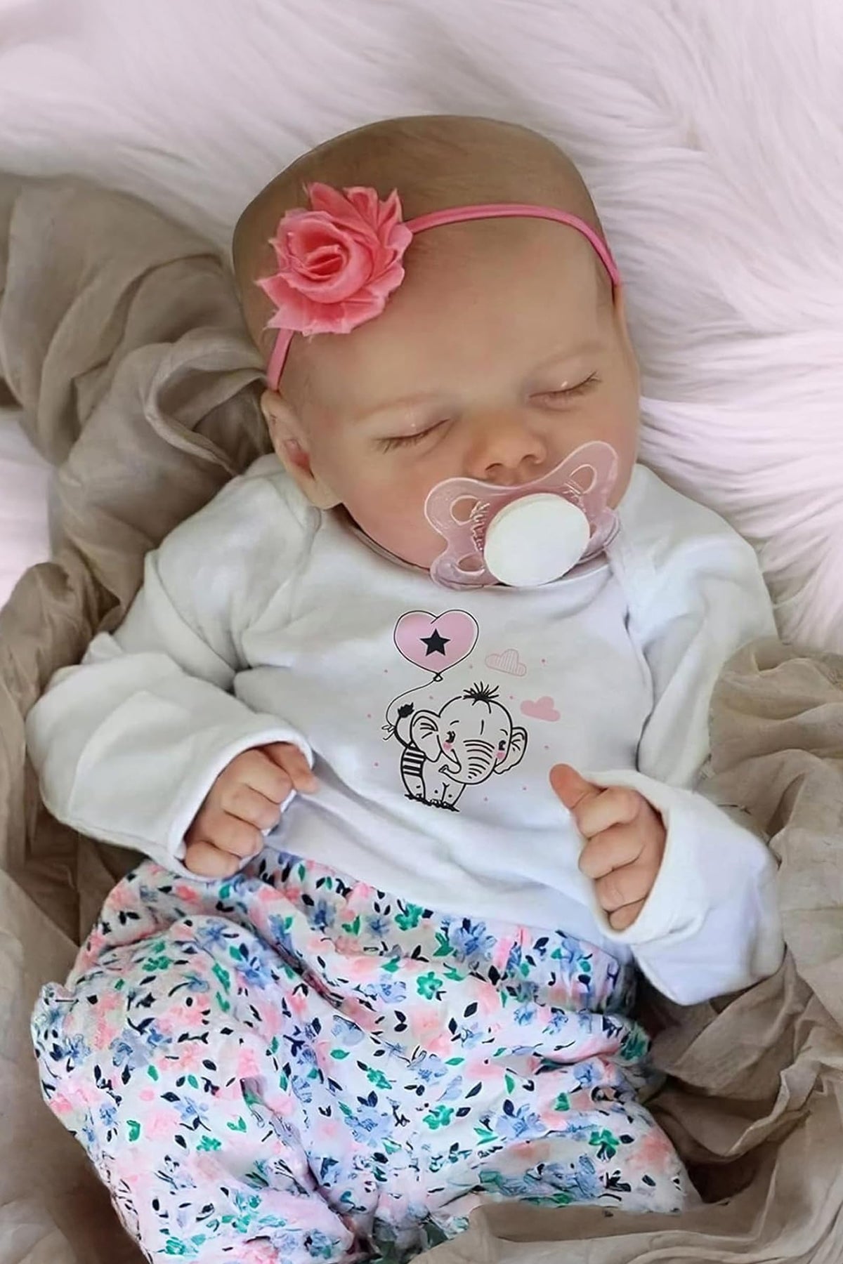 JIZHI 17-inch lifelike reborn baby doll front view ideal for imaginative play