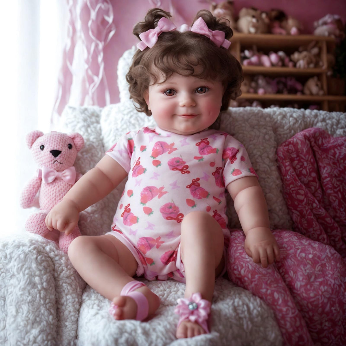 JIZHI lifelike reborn doll 20-inch poseable arms showcasing natural movement