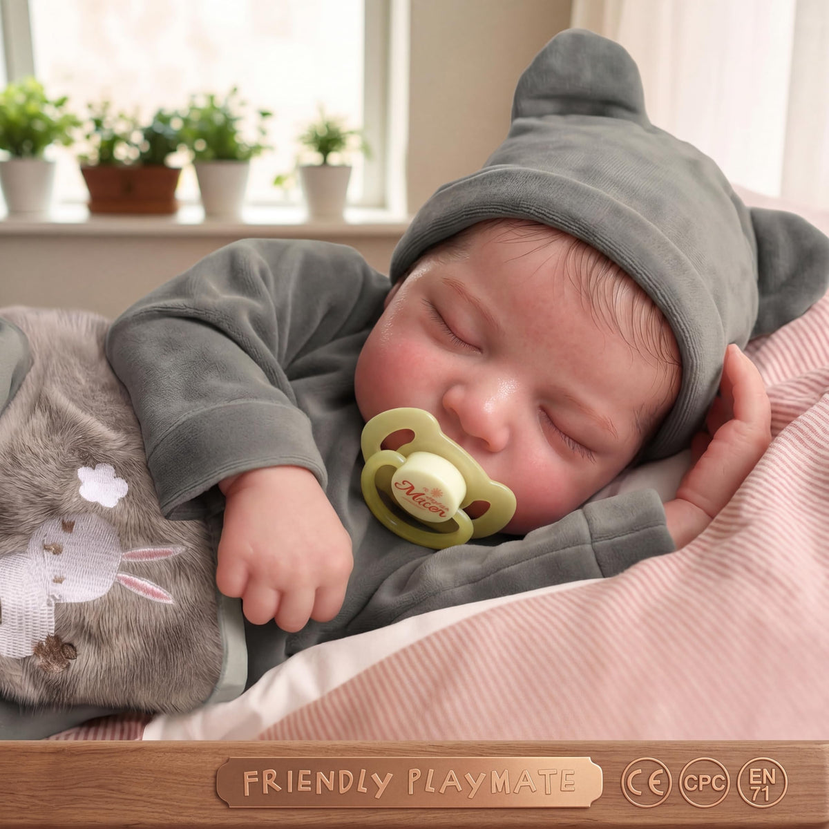 Lightweight, easy-to-hold doll ideal for tiny hands during pretend walks.