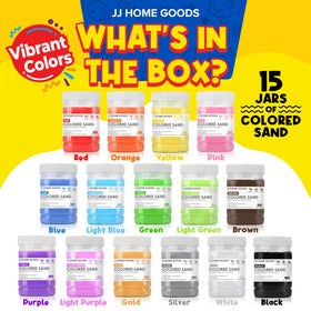 JJ CARE stackable clear sand containers for easy storage and playtime.