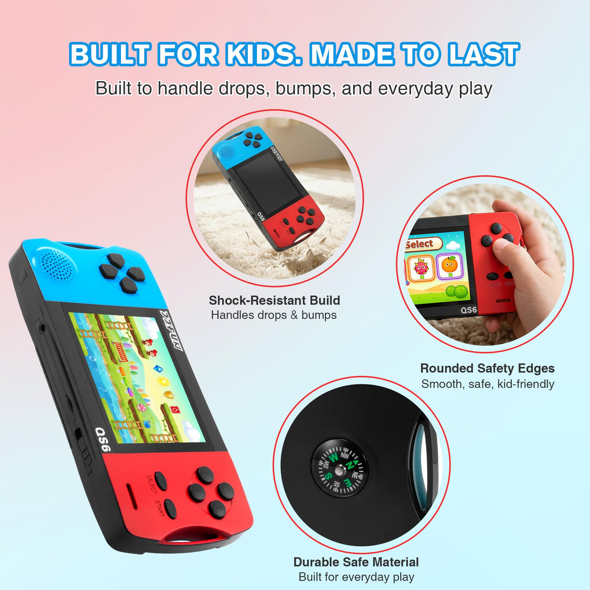 JJFUN console offers 200+ built-in classics for instant nostalgia