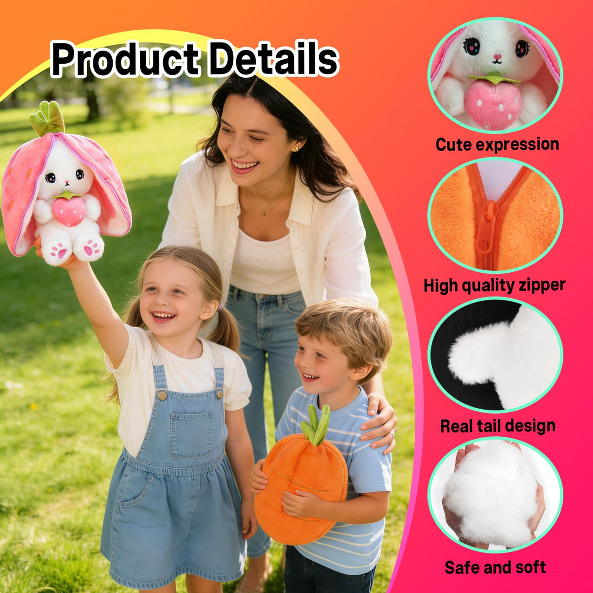 JJlviYY gift-ready bunny plush for birthdays and holidays.