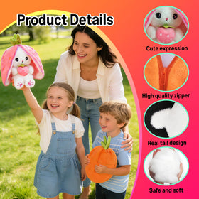JJlviYY gift-ready bunny plush for birthdays and holidays.