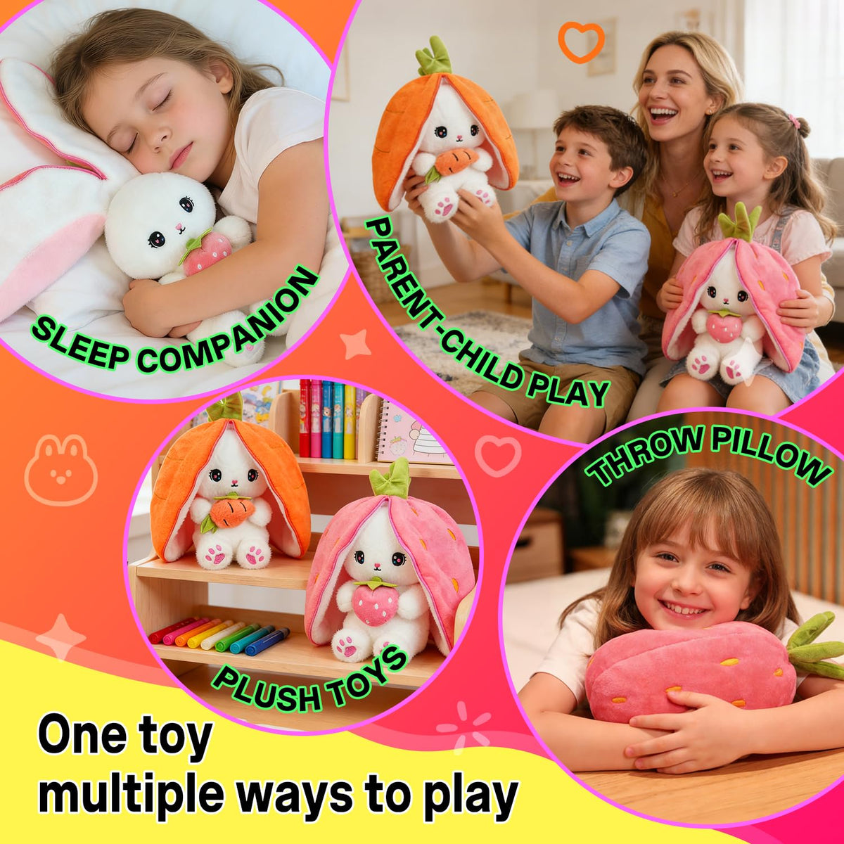 JJlviYY soft PP cotton bunny plush with a gentle touch.