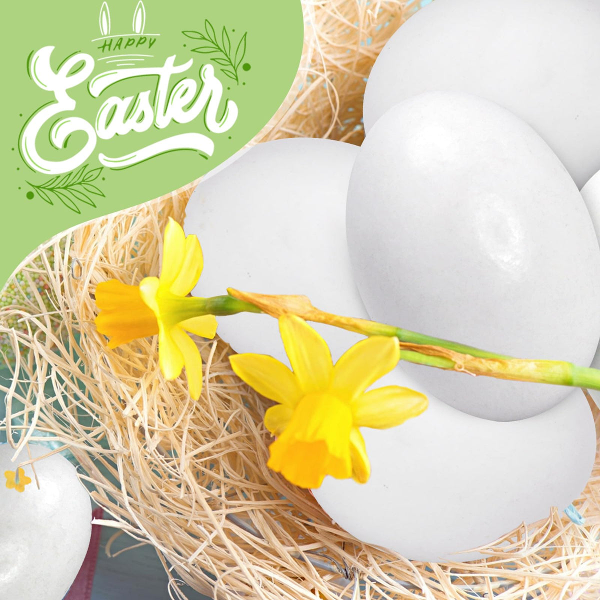JJXUANER wooden eggs as Easter decor props