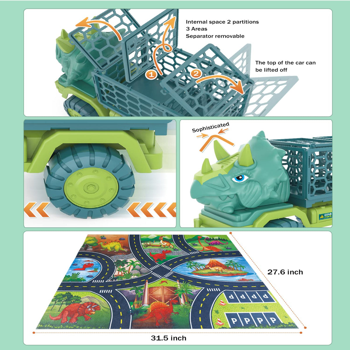 JKGIFTS Large set includes 15 realistic dinosaur figures for playtime scenarios.