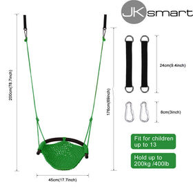 JKsmart rope swing adjustable height enables growing kids to adapt