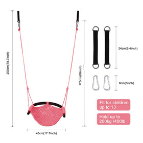 JKsmart pink swing in use by child in backyard