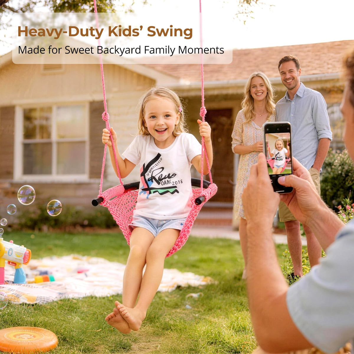 JKsmart pink swing protective strips for safer play