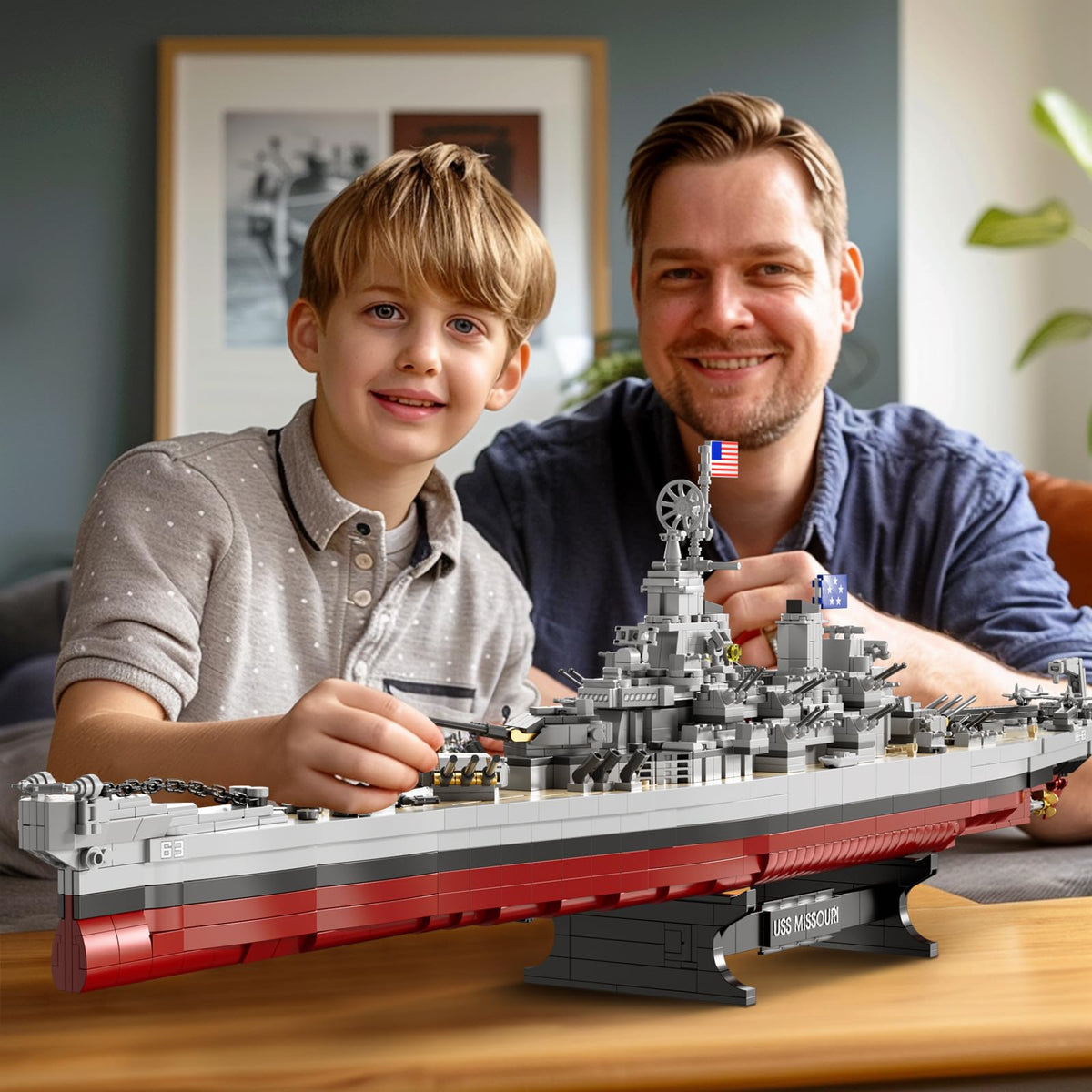 JMBricklayer battleship lifeboat and propeller details add authenticity to the replica