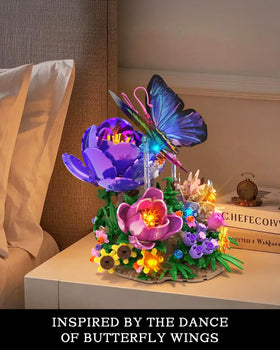 JMBricklayer butterfly-building-set adult-display elevates desk or shelf decor