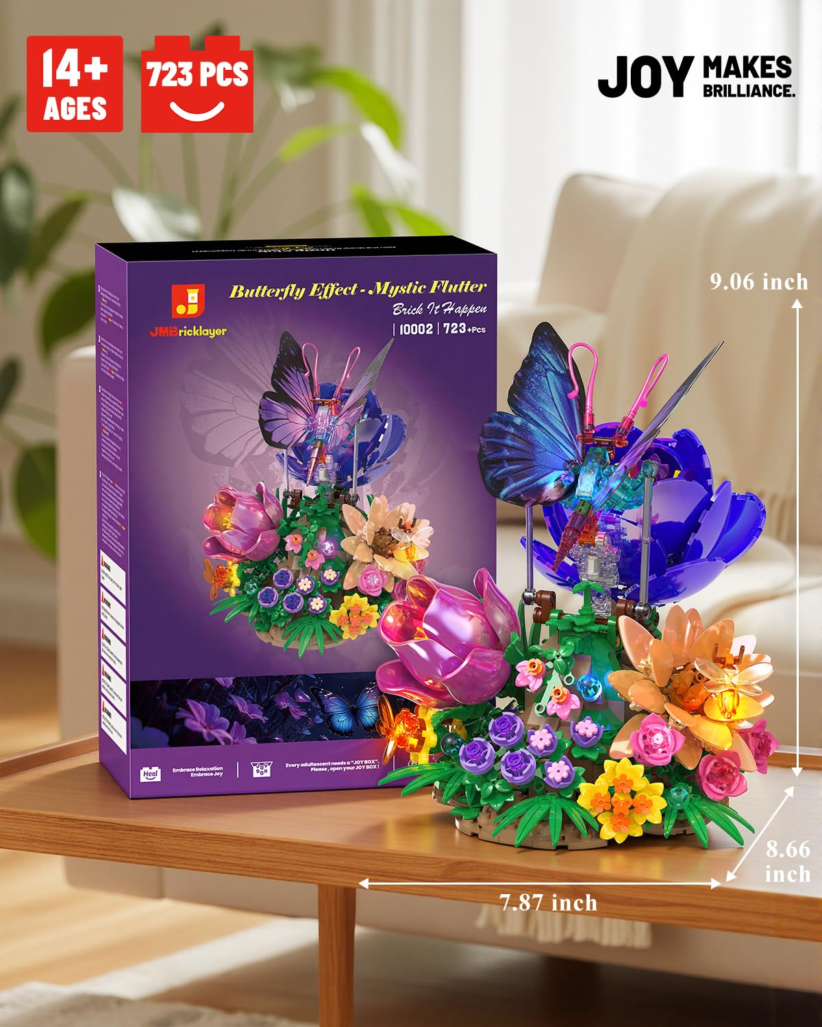 JMBricklayer butterfly-building-set room-decor enhances living space with artistic flair
