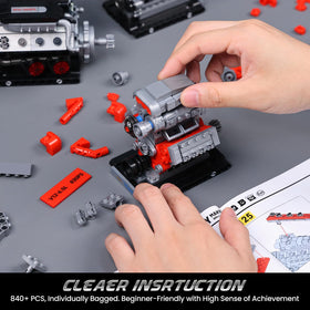 JMBricklayer close-up piston motion and synchronization.
