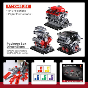 JMBricklayer completed engine kit ready for display.