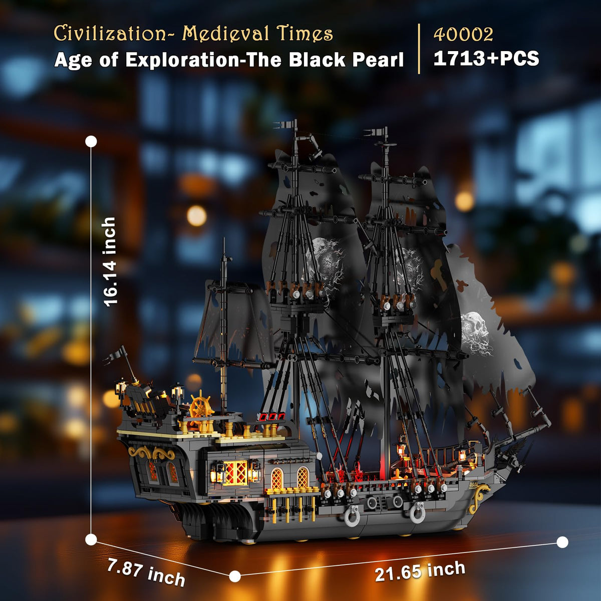 JMBricklayer display-ready ship model as a collectible