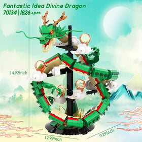 JMBricklayer Dragon Building Set shows detailed pieces and durable finish