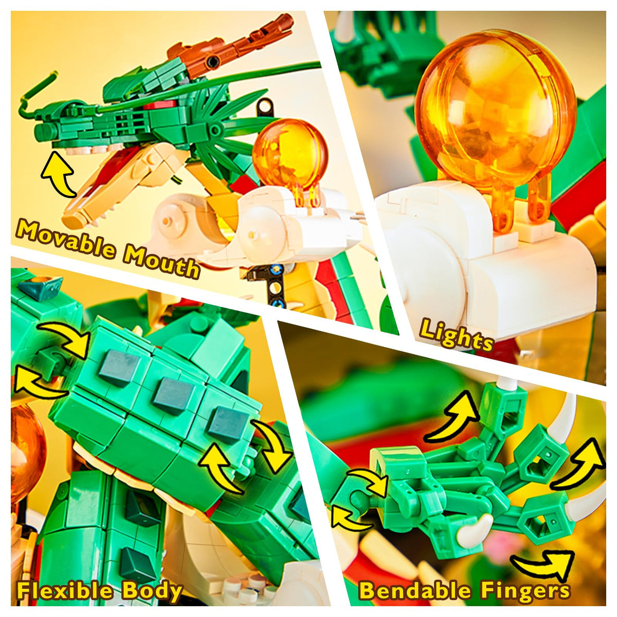 JMBricklayer Dragon on display on a shelf in a living space