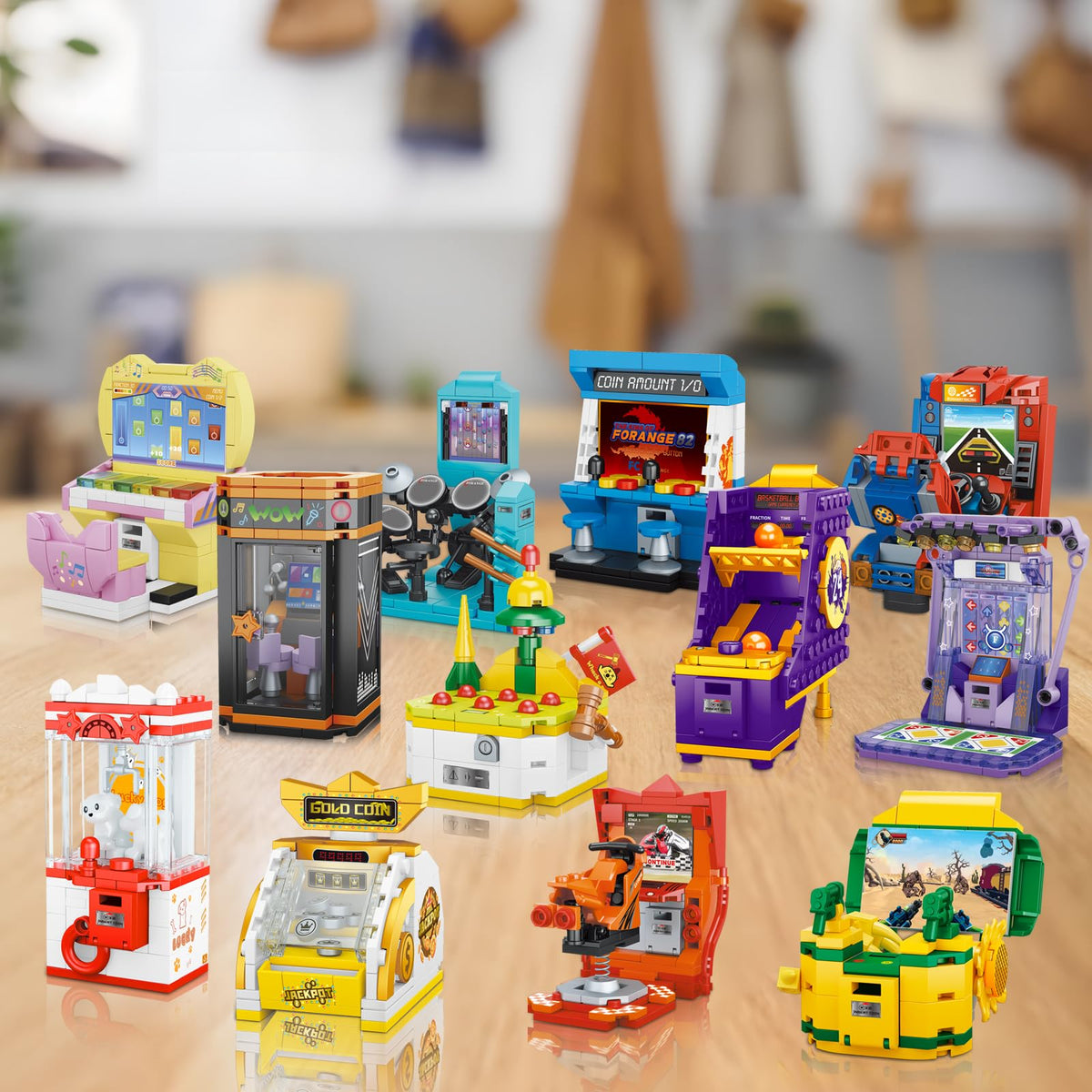 JMBricklayer mini piano machine block with colorful studs for imaginative play