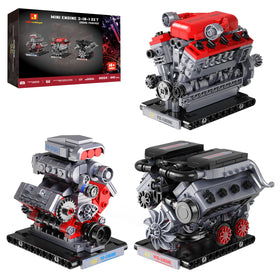 JMBricklayer mini engine V8 model for hands-on learning and display.