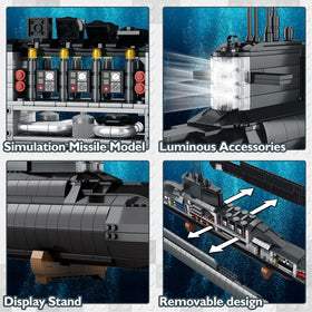 JMBricklayer nuclear-submarine-led-illumination adds dramatic night display.