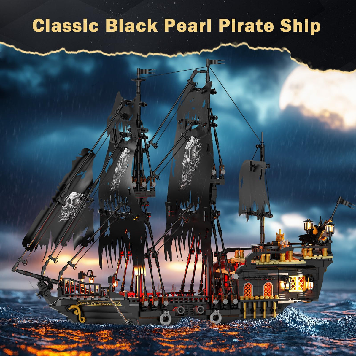 JMBricklayer pearl pirate ship model for home decor