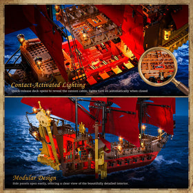 JMBricklayer Queen Anne's Revenge cannons with rotating action for realism.