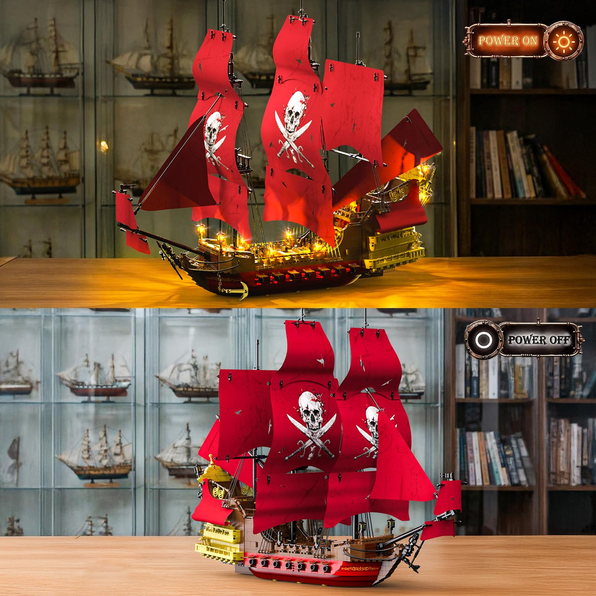 JMBricklayer Queen Anne's Revenge sails evoke pirate-era drama.
