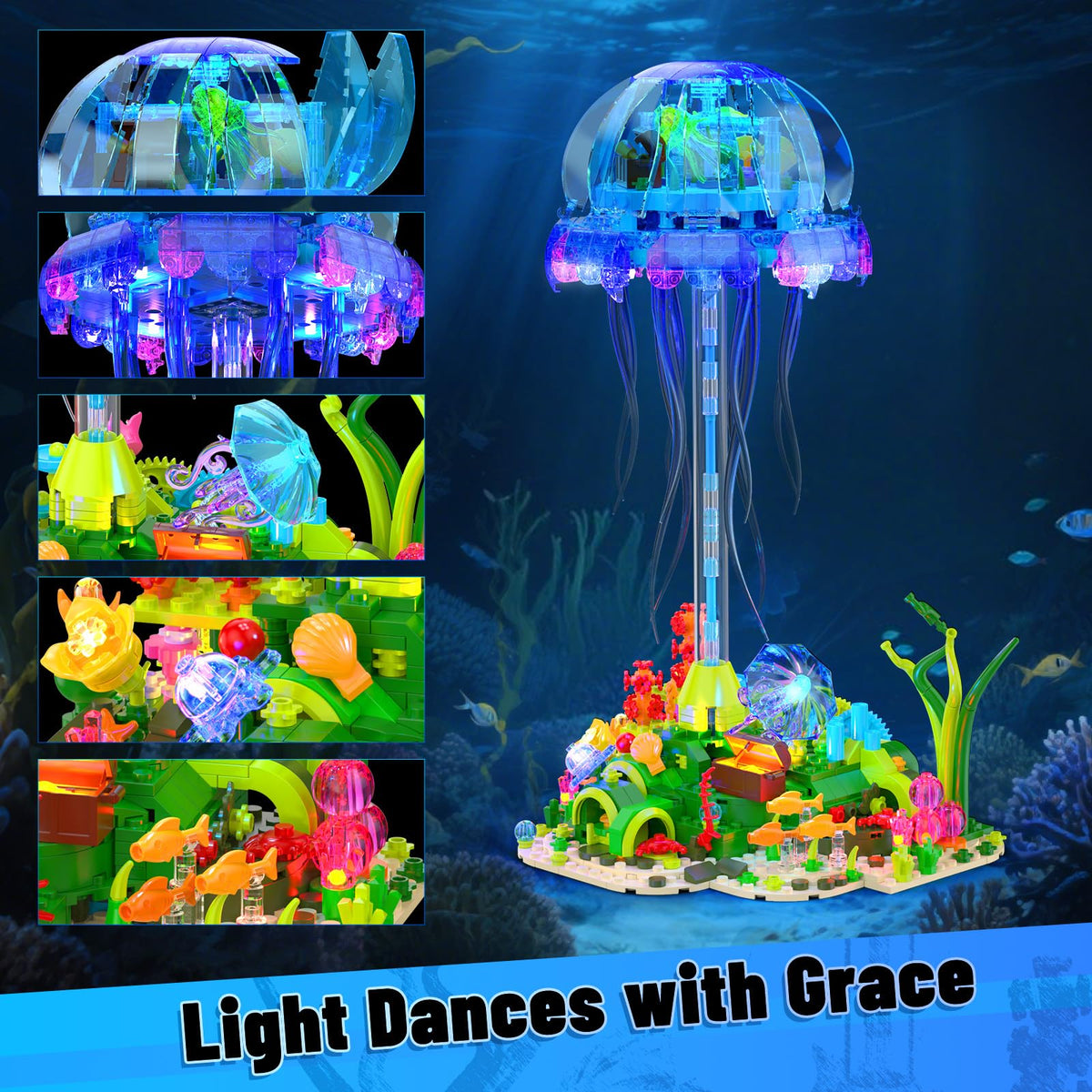 JMBricklayer underwater landscape base supports immersive nighttime scene