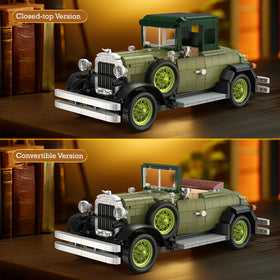 JMBricklayer vintage car closed-top display style adds classic charm.