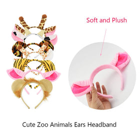 Jmkcoz cow ears headband, cute wearable animal accessory for Halloween and events
