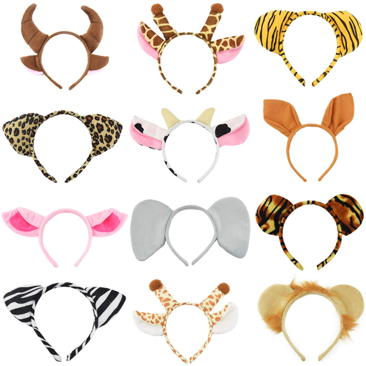 Jmkcoz pig ears headband, plush cosplay prop for parties and photos