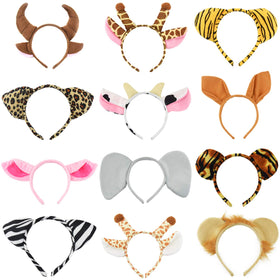 Jmkcoz pig ears headband, plush cosplay prop for parties and photos