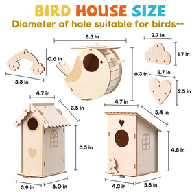 JMMICO bird house kit with clear assembly instructions for families