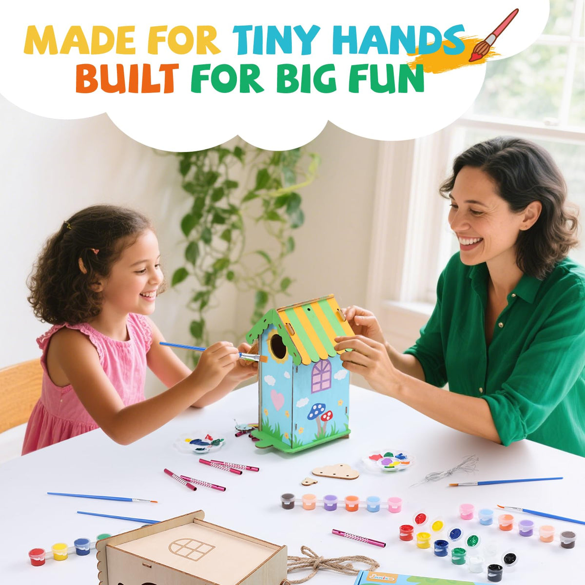 JMMICO natural plywood bird houses highlight safe, kid-friendly materials
