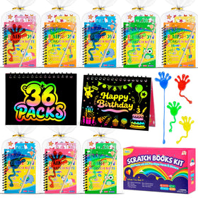 JMMICO scratch-art notebooks reveal rainbow colors during creative play.