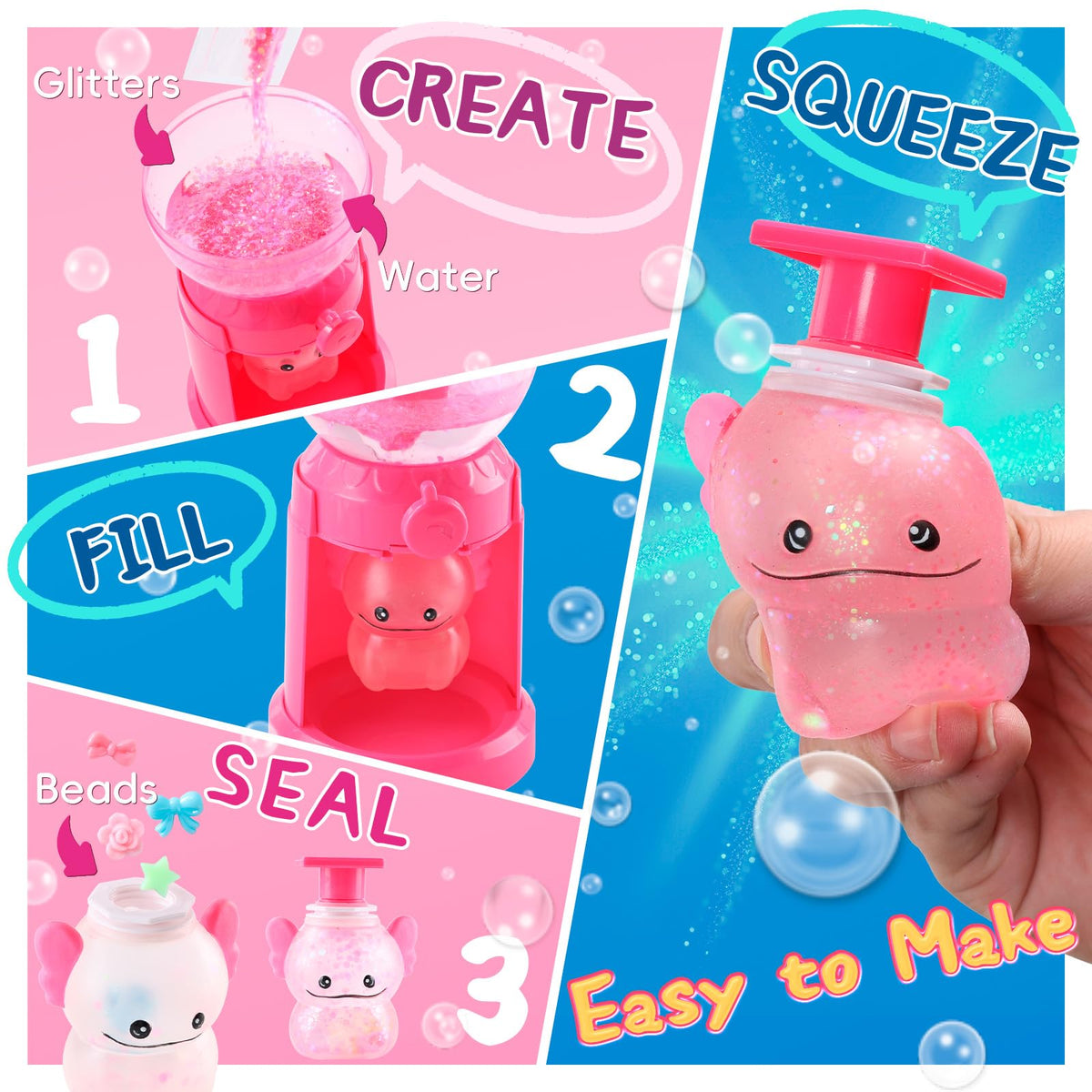 JMMICO sea animal molds axolotl with details for creative squishies