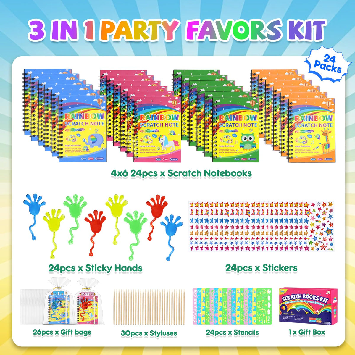 JMMICO stretchy sticky hands provide mess-free sensory play and portable fun