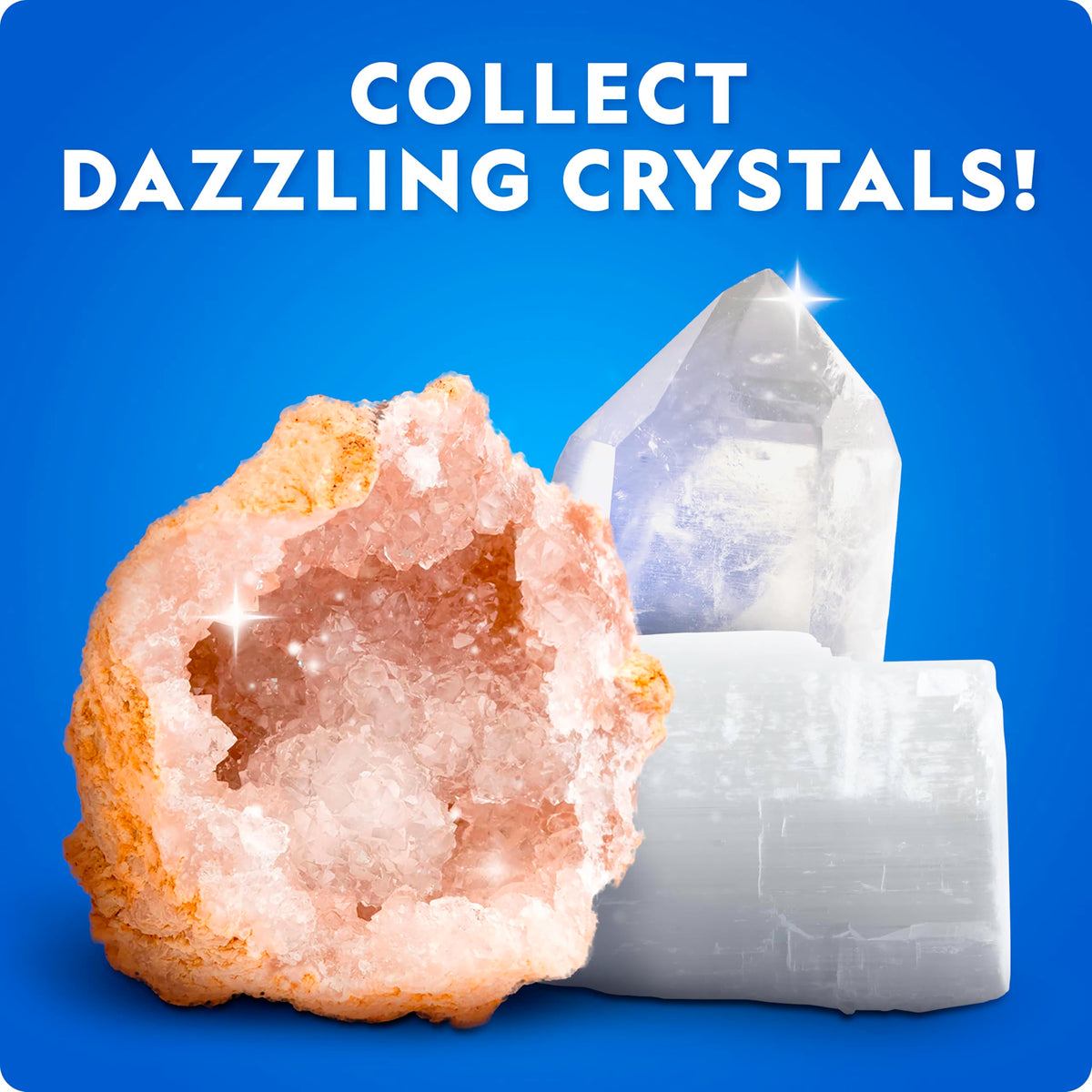 JMW National Geographic rock collection box rose quartz closeup showcases gentle pink hues.