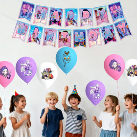 JMYUJX Demon Hunters pink hanging swirls frame photos with pink charm