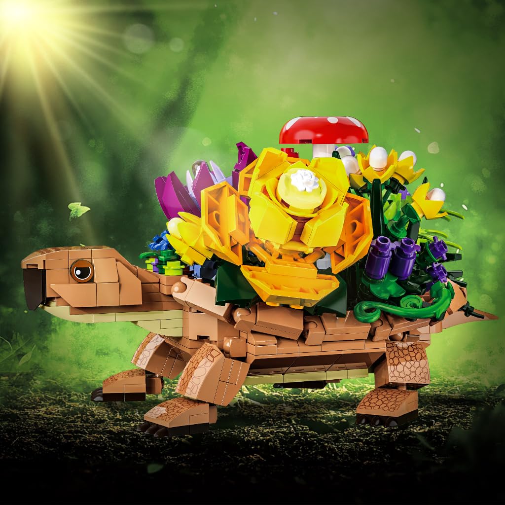 JMYZBD Turtle Planter Flower Detail showcases lifelike blooms for vibrant spaces.