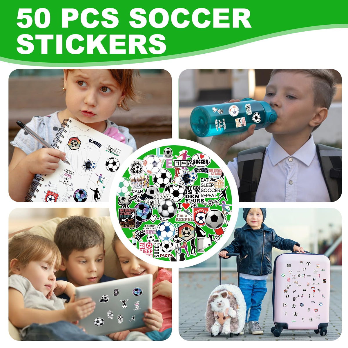 JNYLYFC waterproof soccer stickers for decorating loot bags.