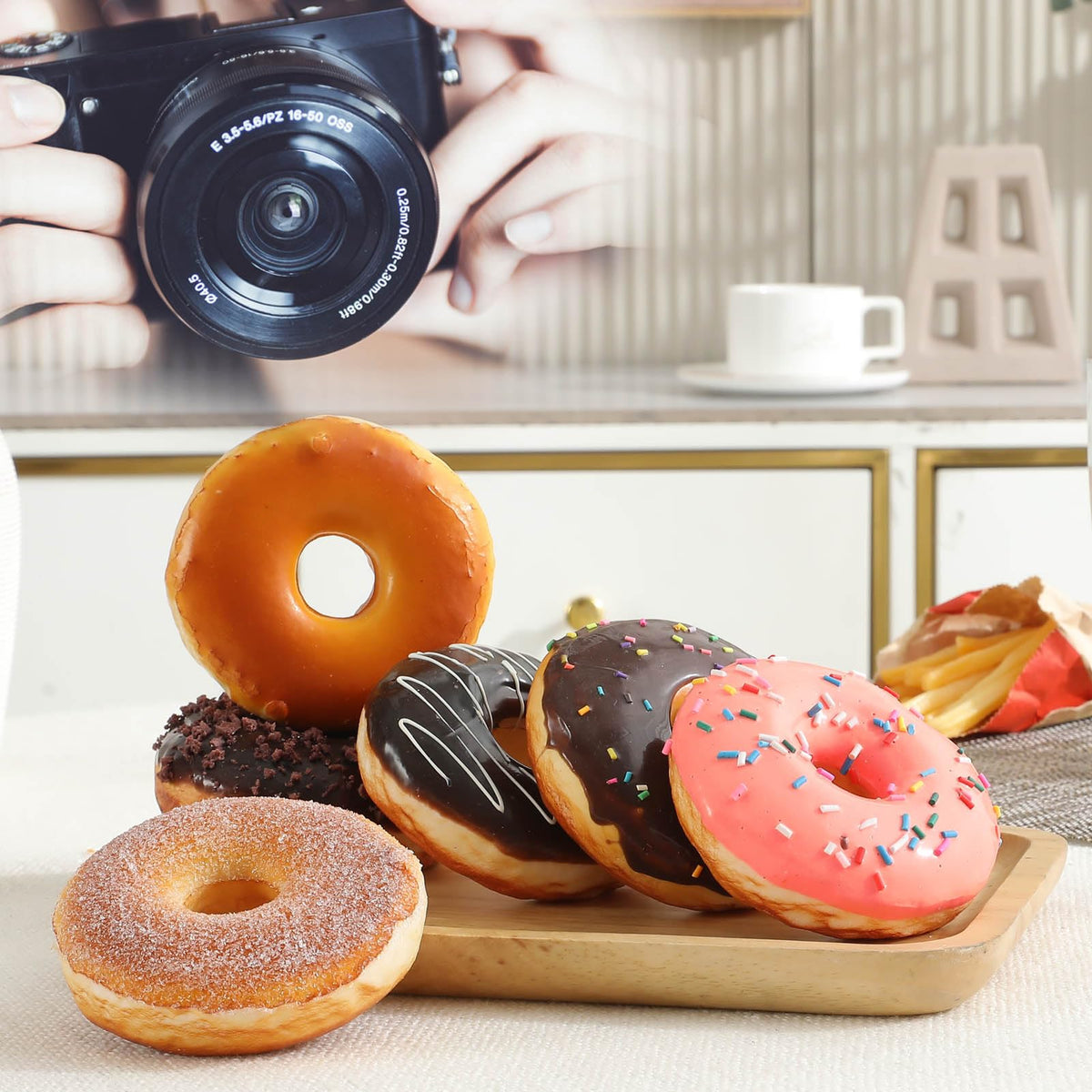 Joeabor fake donut 6 pack lifelike detail elevates any set