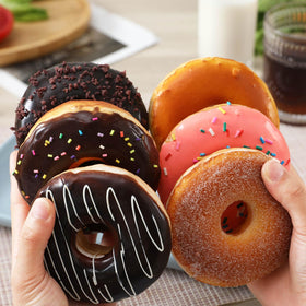 Joeabor fake donut 6 pack ideal for photography props and scenes